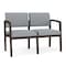 Lesro 2 Seat Tandem Seating W/ No Center Arm, 44 in W 26 in L 31.5 in H, Lenox Series LW2101 - alternate 1